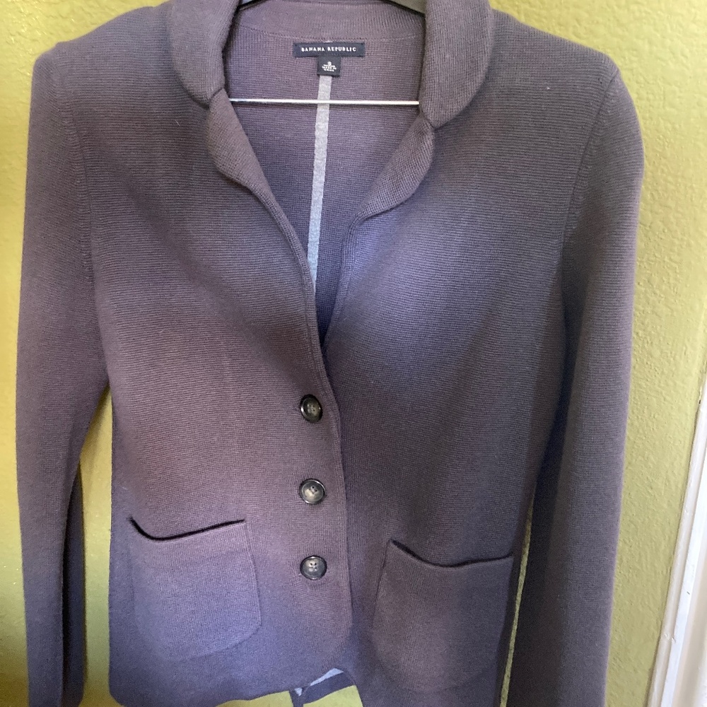 Gray Wool sweater blazer